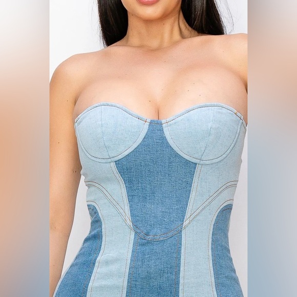 Women’s Denim Blue Dress in Size Medium - Picture 2 of 7